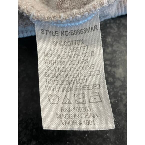 Ocean Drive Gray cropped cowl neck sweatshirt sweater L - Picture 4 of 7